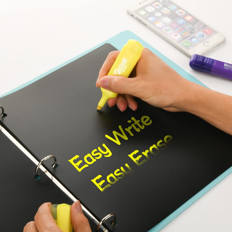 Homakover 3 Ring Binder Dividers with 5-Tabs for Letter Size, 1/5 Cut, 3-Hole Punched, Write & Erase Plastic Binder Dividers Extra Durable Section Index Dividers for Binders, Pack of 20 Sets, 100 Dividers Total - Image 4